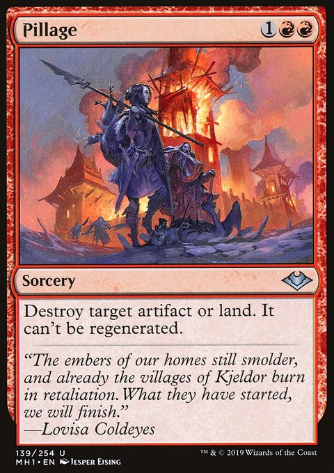 Pillage, Modern Horizons #139, Magic: The Gathering card
