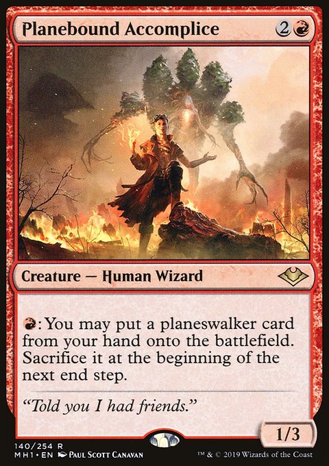 Planebound Accomplice, Modern Horizons #140, Magic: The Gathering card