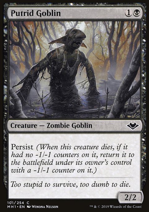 Putrid Goblin, Modern Horizons #101, Magic: The Gathering card