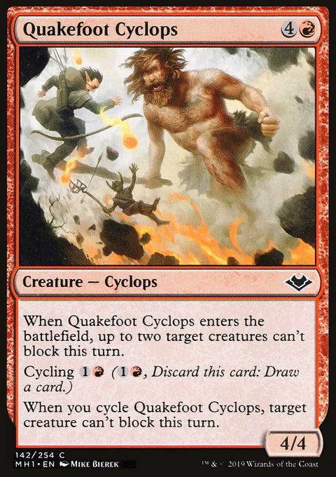 Quakefoot Cyclops, Modern Horizons #142, Magic: The Gathering card