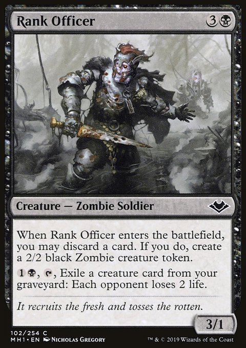 Rank Officer, Modern Horizons #102, Magic: The Gathering card