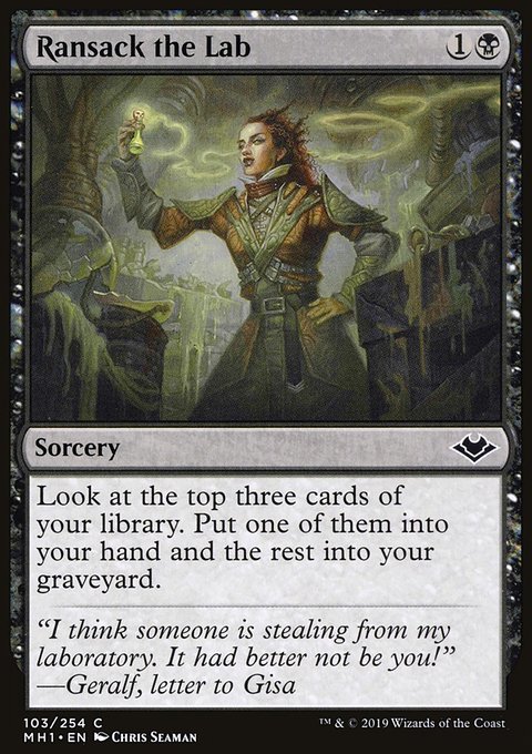 Ransack the Lab, Modern Horizons #103, Magic: The Gathering card