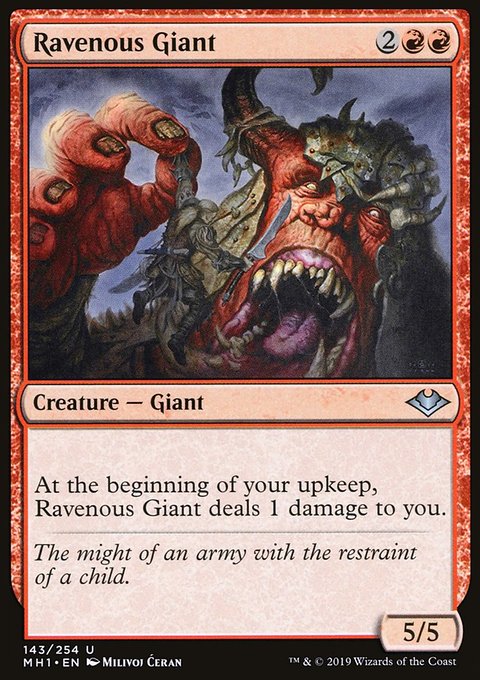Ravenous Giant, Modern Horizons #143, Magic: The Gathering card
