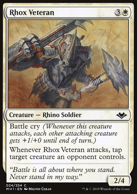 Rhox Veteran, Modern Horizons #24, Magic: The Gathering card
