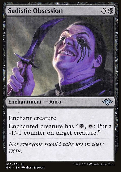 Sadistic Obsession, Modern Horizons #105, Magic: The Gathering card