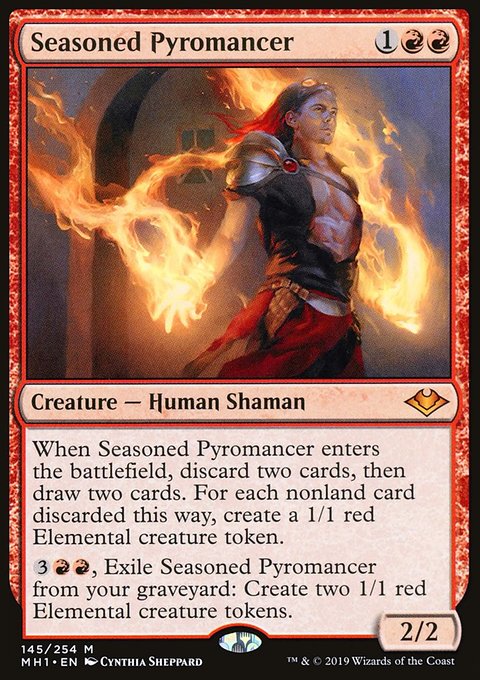 Seasoned Pyromancer, Modern Horizons #145, Magic: The Gathering card