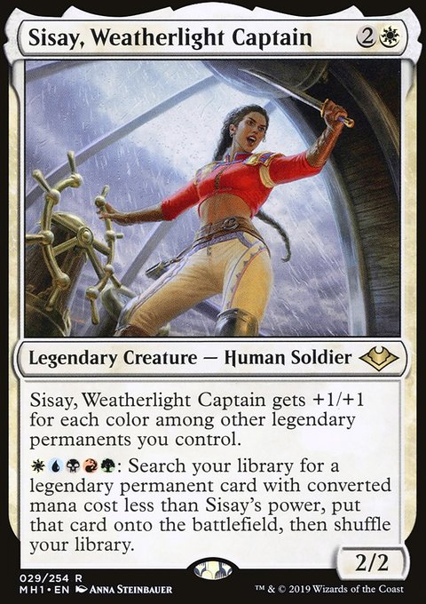 Sisay, Weatherlight Captain, Modern Horizons #29, Magic: The Gathering card