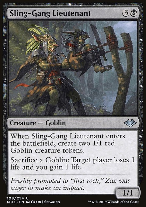 Sling-Gang Lieutenant, Modern Horizons #108, Magic: The Gathering card