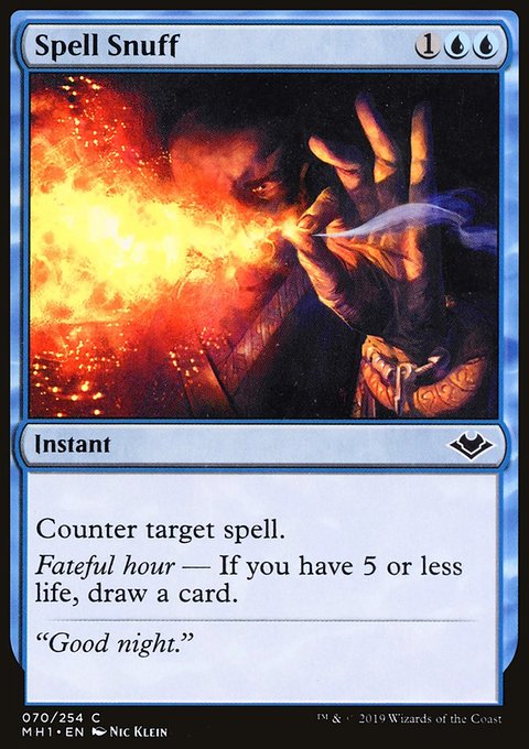 Spell Snuff, Modern Horizons #70, Magic: The Gathering card