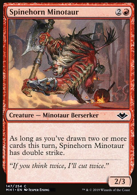Spinehorn Minotaur, Modern Horizons #147, Magic: The Gathering card