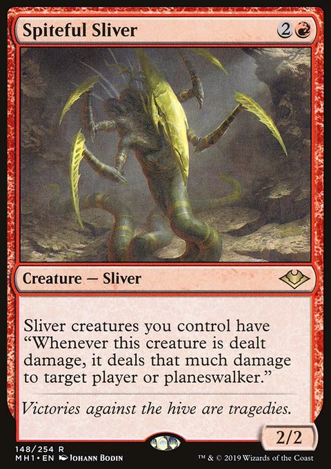 Spiteful Sliver, Modern Horizons #148, Magic: The Gathering card