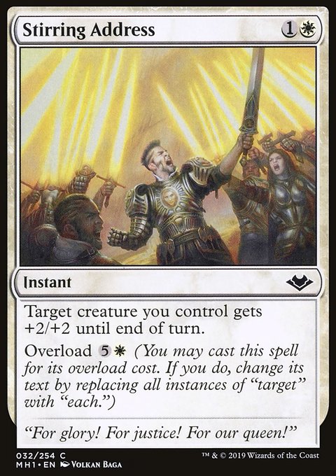 Stirring Address, Modern Horizons #32, Magic: The Gathering card