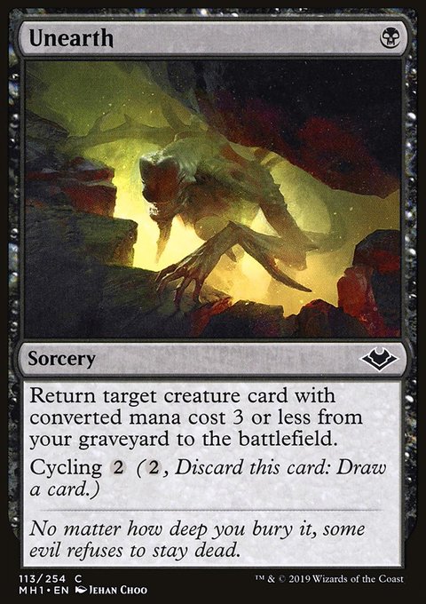 Unearth, Modern Horizons #113, Magic: The Gathering card