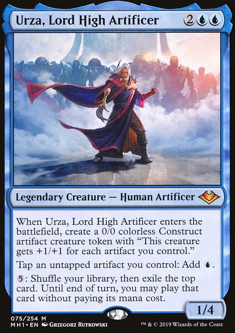 Urza, Lord High Artificer, Modern Horizons #75, Magic: The Gathering card