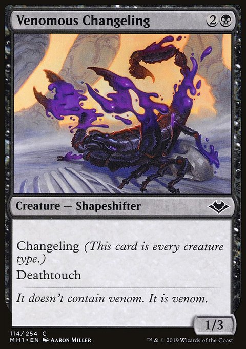 Venomous Changeling, Modern Horizons #114, Magic: The Gathering card