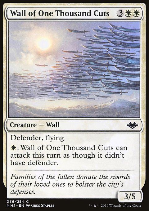 Wall of One Thousand Cuts, Modern Horizons #36, Magic: The Gathering card