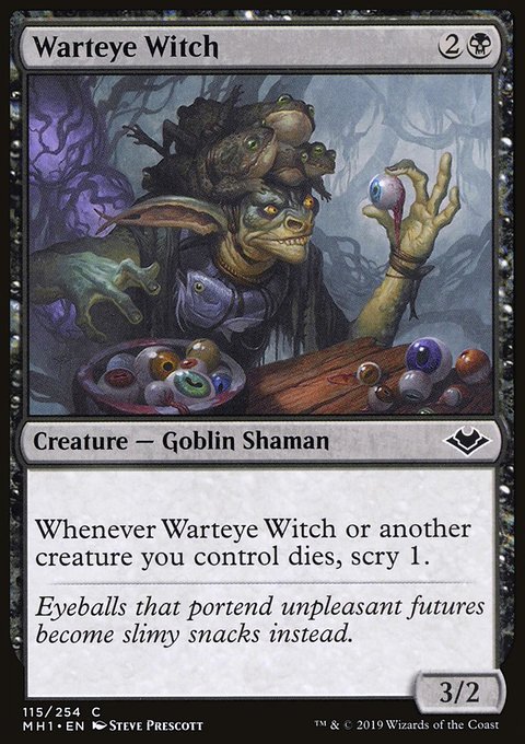 Warteye Witch, Modern Horizons #115, Magic: The Gathering card