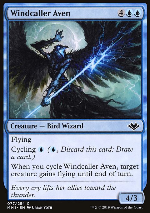 Windcaller Aven, Modern Horizons #77, Magic: The Gathering card