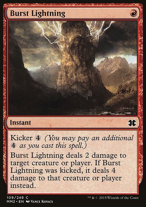 Burst Lightning, Modern Masters 2015 #109, Magic: The Gathering card