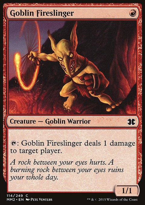 Goblin Fireslinger, Modern Masters 2015 #114, Magic: The Gathering card