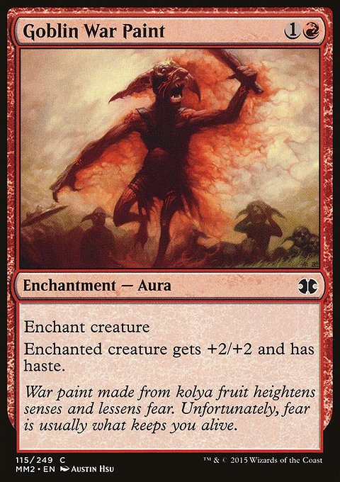 Goblin War Paint, Modern Masters 2015 #115, Magic: The Gathering card