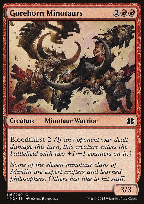 Gorehorn Minotaurs, Modern Masters 2015 #116, Magic: The Gathering card