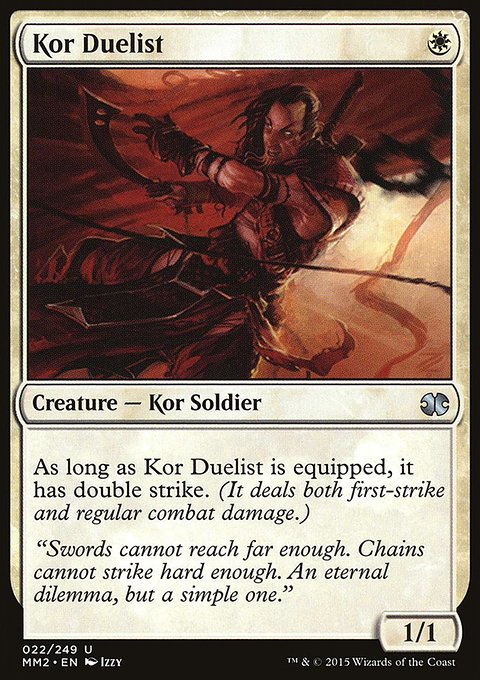 Kor Duelist, Modern Masters 2015 #22, Magic: The Gathering card