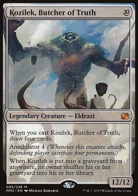 Kozilek, Butcher of Truth, Modern Masters 2015 #5, Magic: The Gathering card