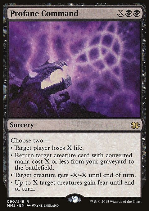 Profane Command, Modern Masters 2015 #90, Magic: The Gathering card