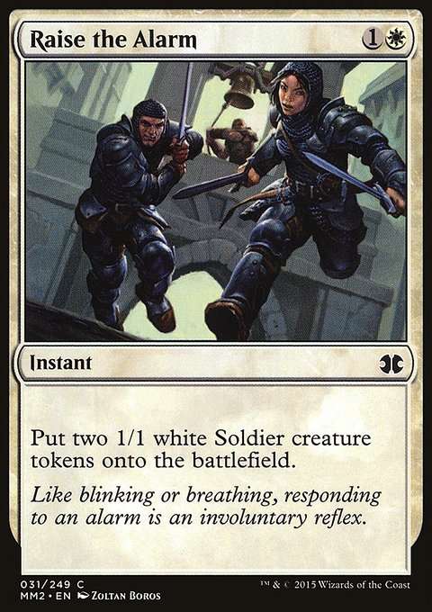 Raise the Alarm, Modern Masters 2015 #31, Magic: The Gathering card