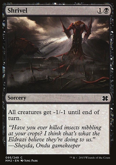 Shrivel, Modern Masters 2015 #95, Magic: The Gathering card