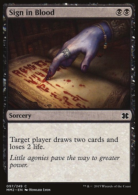 Sign in Blood, Modern Masters 2015 #97, Magic: The Gathering card