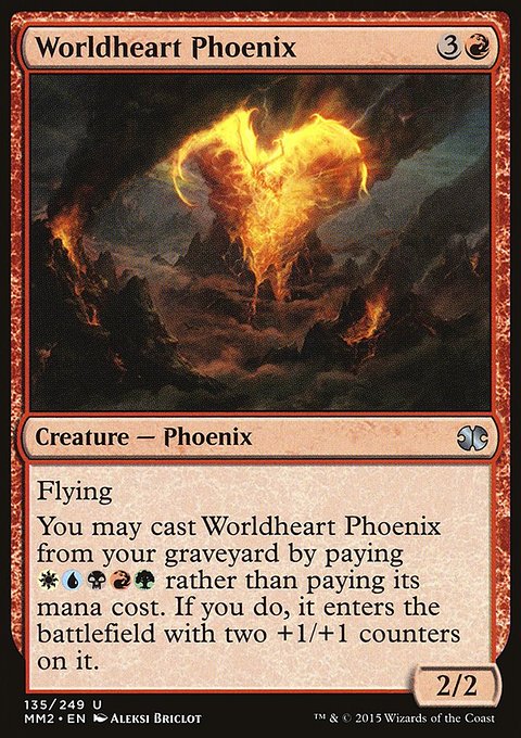 Worldheart Phoenix, Modern Masters 2015 #135, Magic: The Gathering card