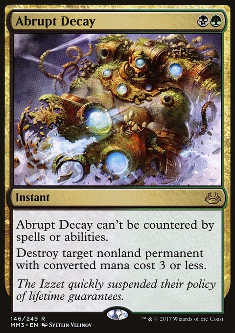 Abrupt Decay, Modern Masters 2017 #146, Magic: The Gathering card