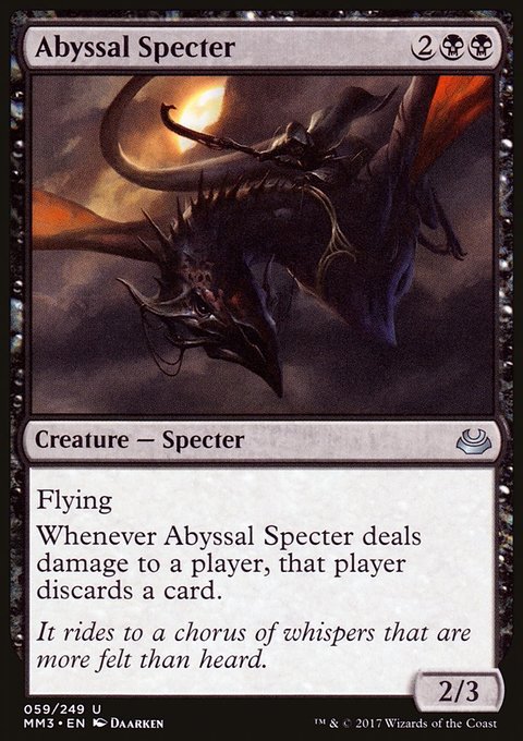 Abyssal Specter, Modern Masters 2017 #59, Magic: The Gathering card
