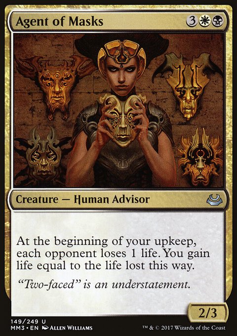 Agent of Masks, Modern Masters 2017 #149, Magic: The Gathering card