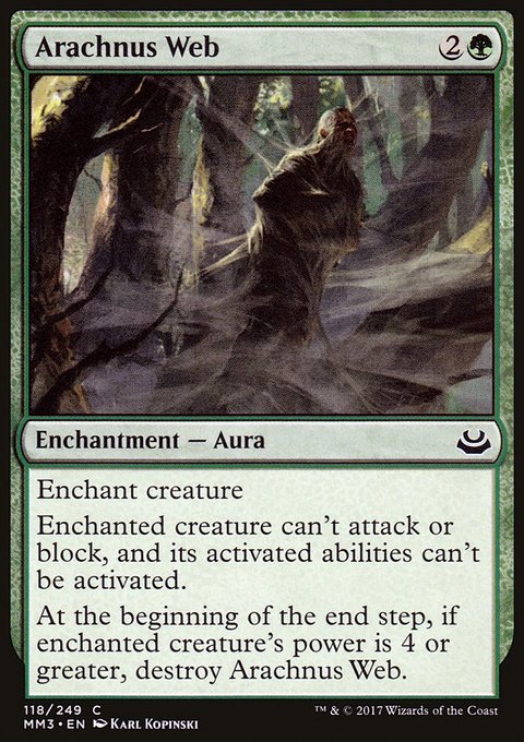 Arachnus Web, Modern Masters 2017 #118, Magic: The Gathering card