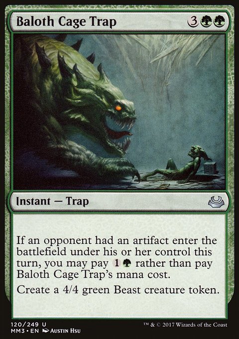 Baloth Cage Trap, Modern Masters 2017 #120, Magic: The Gathering card