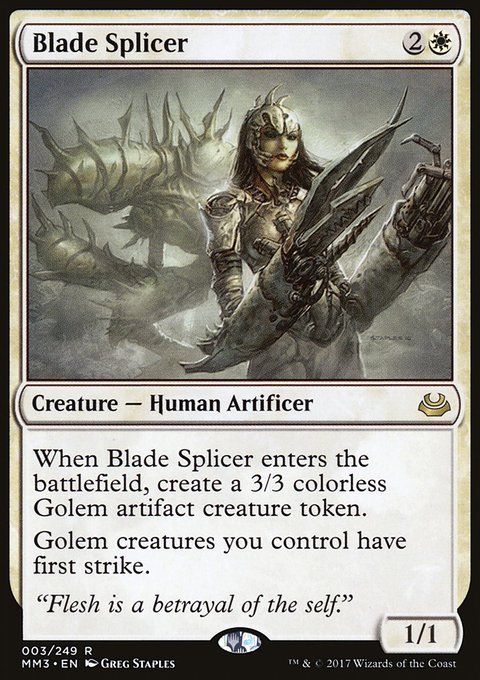 Blade Splicer, Modern Masters 2017 #3, Magic: The Gathering card