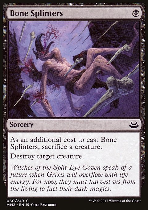 Bone Splinters, Modern Masters 2017 #60, Magic: The Gathering card