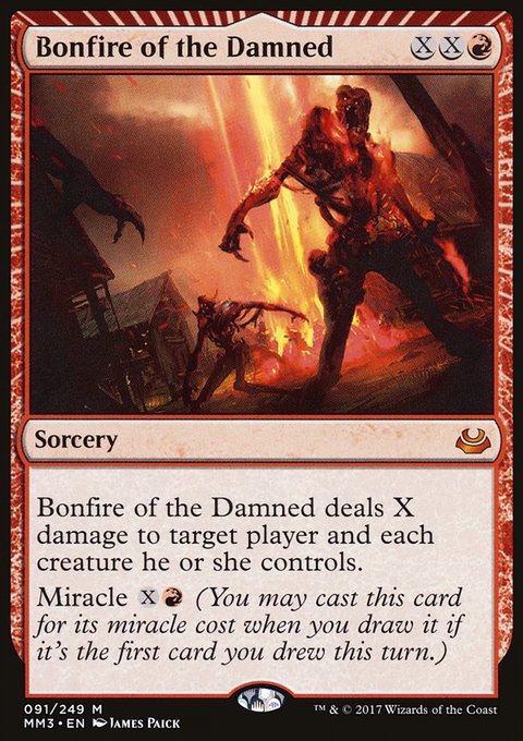 Bonfire of the Damned, Modern Masters 2017 #91, Magic: The Gathering card