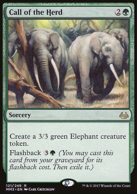 Call of the Herd, Modern Masters 2017 #121, Magic: The Gathering card