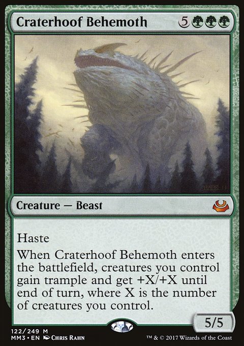 Craterhoof Behemoth, Modern Masters 2017 #122, Magic: The Gathering card