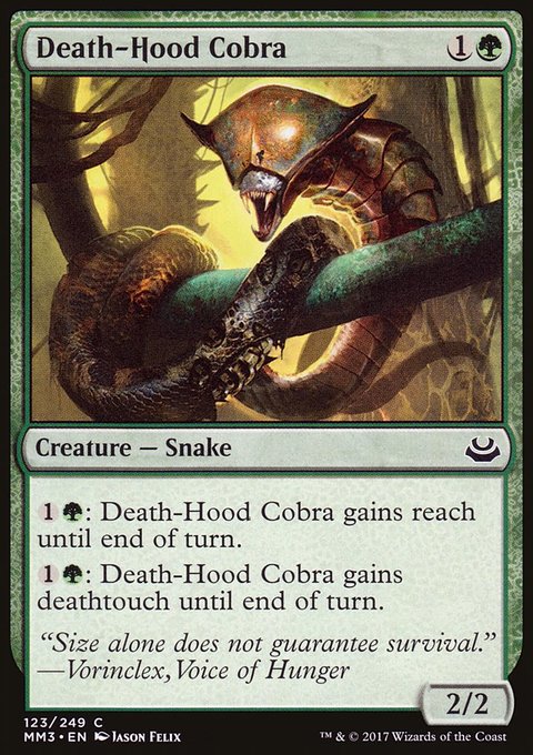 Death-Hood Cobra, Modern Masters 2017 #123, Magic: The Gathering card