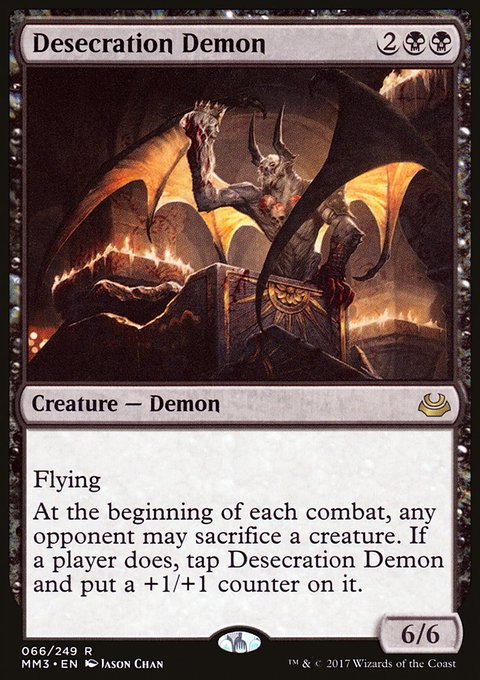 Desecration Demon, Modern Masters 2017 #66, Magic: The Gathering card