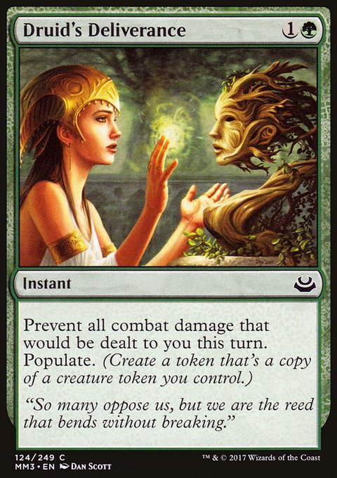 Druid's Deliverance, Modern Masters 2017 #124, Magic: The Gathering card