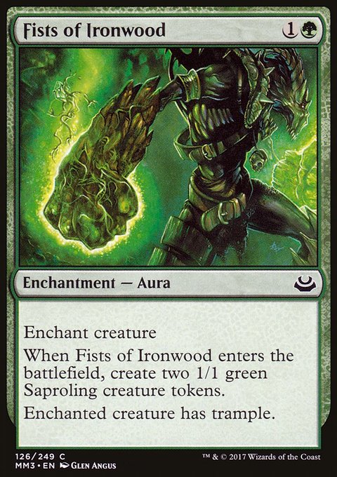 Fists of Ironwood, Modern Masters 2017 #126, Magic: The Gathering card