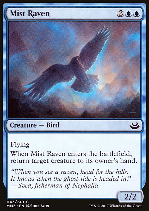 Mist Raven, Modern Masters 2017 #43, Magic: The Gathering card