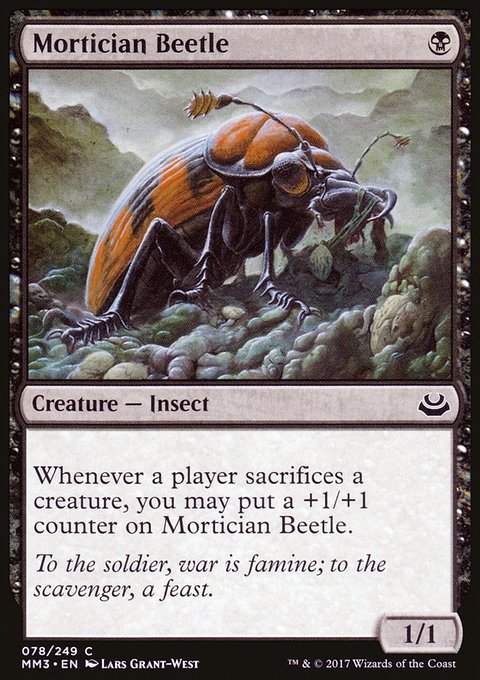 Mortician Beetle, Modern Masters 2017 #78, Magic: The Gathering card