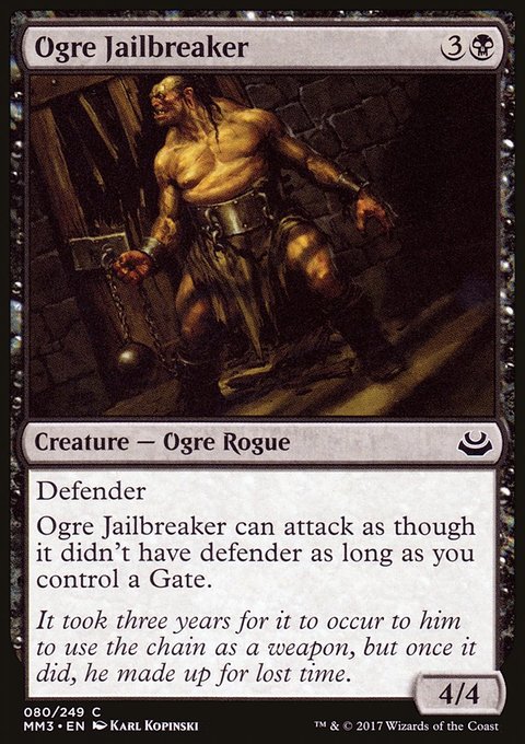 Ogre Jailbreaker, Modern Masters 2017 #80, Magic: The Gathering card